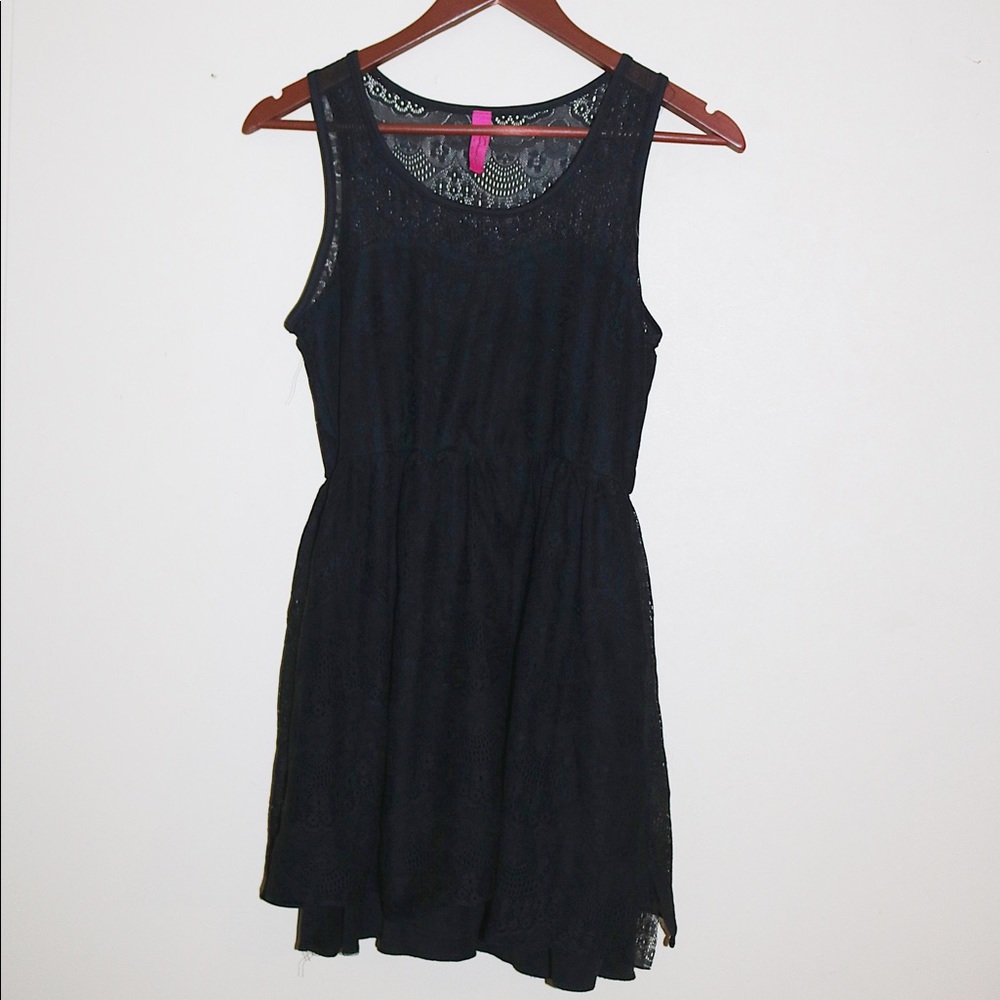 Mini simple black dress